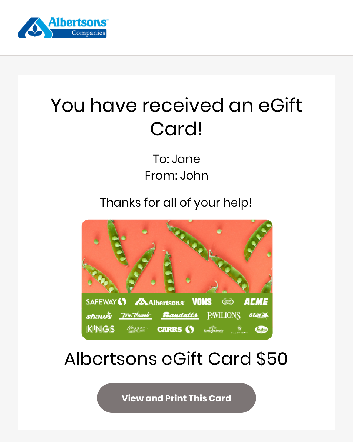 Gift Cards  Albertsons