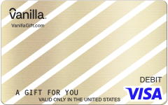 Vanilla Visa Gold Diagonal Gift Card 